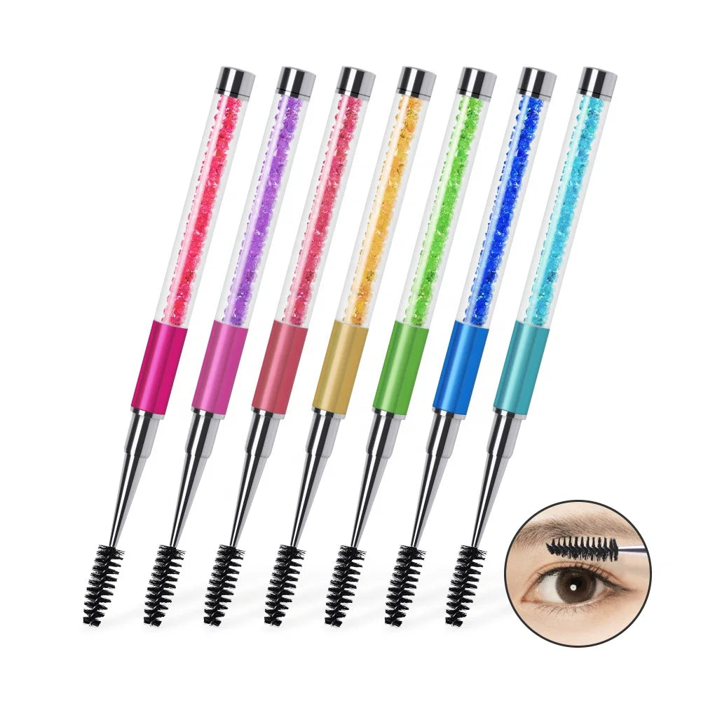 Practical Durable Eyelash Brushes Mascara Applicator Diamond Handle Brushes Eyelash Brushes Makeup Eyelash Extension Tools