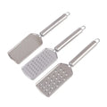 Professional Silver Stainless Steel Cheese Grater 3-in-1 Set Vegetable Slicer Lemon Zester Eco-Friendly Stocked Kitchen Tool