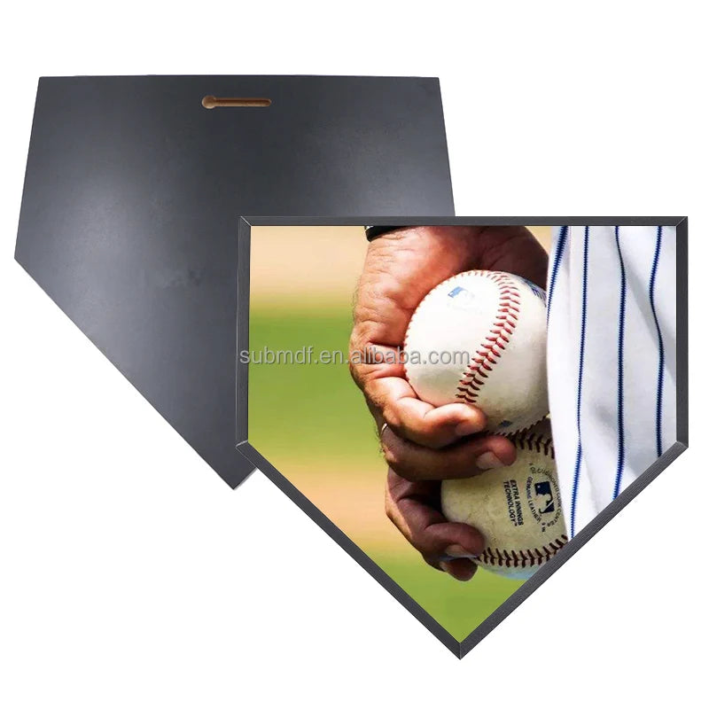 MDFSUB in Stock Home Plate Mdf Plaque Photo Printable 10x10'' Softball Home Plate Shaped White Sublimation Blank Mdf Plaque