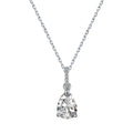 Dylam 18K Gold Plated 925 Sterling Silver CZ Diamond Pendant Necklace for Women Adjustable Slider with White 5A Cubic Zirconia