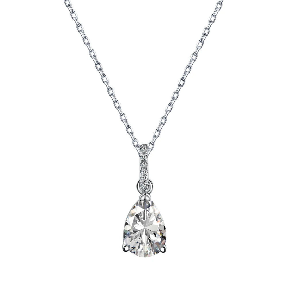 Dylam 18K Gold Plated 925 Sterling Silver CZ Diamond Pendant Necklace for Women Adjustable Slider with White 5A Cubic Zirconia