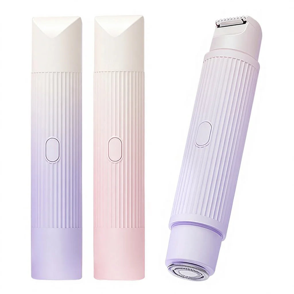 New Design Waterproof Painless Body and Facial Hair Trimming Rechargeable Electric Lady Razor Women Dual Headed Shaver
