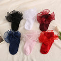 Wholesale 6-12 Months Big Ruffle Socks Newborn Baby Toddler Children Little Girls Frilly Organic Cotton Tutu Socks for Kids