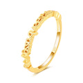Wholesale Sterling Silver 925 Fine Letter Rings Women's 18K Gold Plated Jewelry Stacking Rings