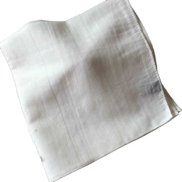 Manufacturer Cheap Price Silk White Handkerchief Super Soft Handkerchief for Men