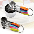 Stainless Steel Measuring Cups and Spoons 50ml Silicone Kitchen Cooking Tools Set