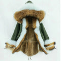 OFTBUY 2023 Waterproof Winter Jacket for Women Long Parka Natural Raccoon Fox Fur Collar Hood Rabbit Linner Cuffs Real Fur