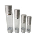 15ml 30ml 50ml Silver Aluminum Plastic Cosmetic Serum Vacuum Pump Spray Bottle Lotion Dispenser Ailress Pump Bottles