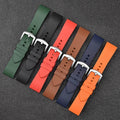 Yunse Waterproof Fkm Watch Bands Strap Curve End Fluorousrubber Watch Replacement 18 20 22 24mm Quick Release Rubber Watch Band
