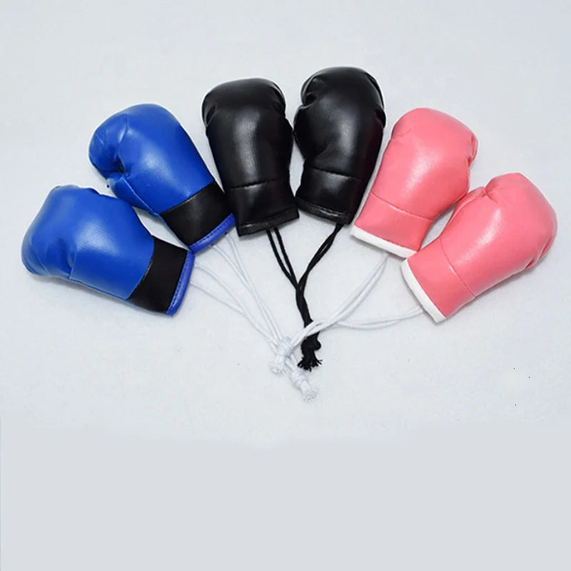 1 Pair Flag USA Design Boxing Gloves Keychain for Ornaments Mini Leather Boxing Glove Keyring Bag Backpack Pendant Charm