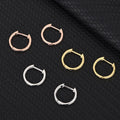 Simple Fashion 925 Sterling Silver Round Shape Ear Hoop Earrings for Men Women
