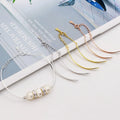 B270 925 Sterling Silver Gold Plated Wholesale Freshwater Pearl Charm Bracelet Bangle Fancy Jewelry for Women