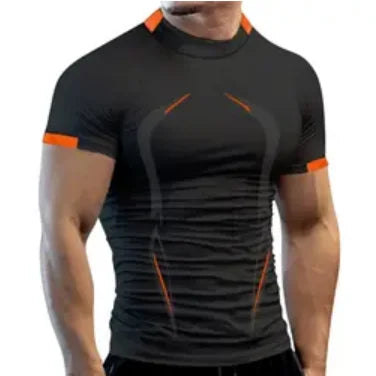 Summer Men's Fitness Training Breathable European Size Quick Drying Clothes Men's Sports Fashion Short Sleeved T-shirt