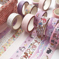 Creative Cartoon DIY Decorative Tape 5m Single Sided Rubber Adhesive Hand Account Tape Water Activated Masking Tape