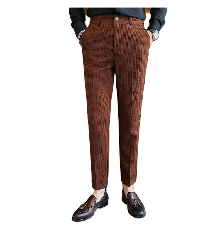 Fashion High Quality 100% Polyester Washed Windproof Waterproof Straight Trouser Chino Pants Formal Casual Golf Pant for Men
