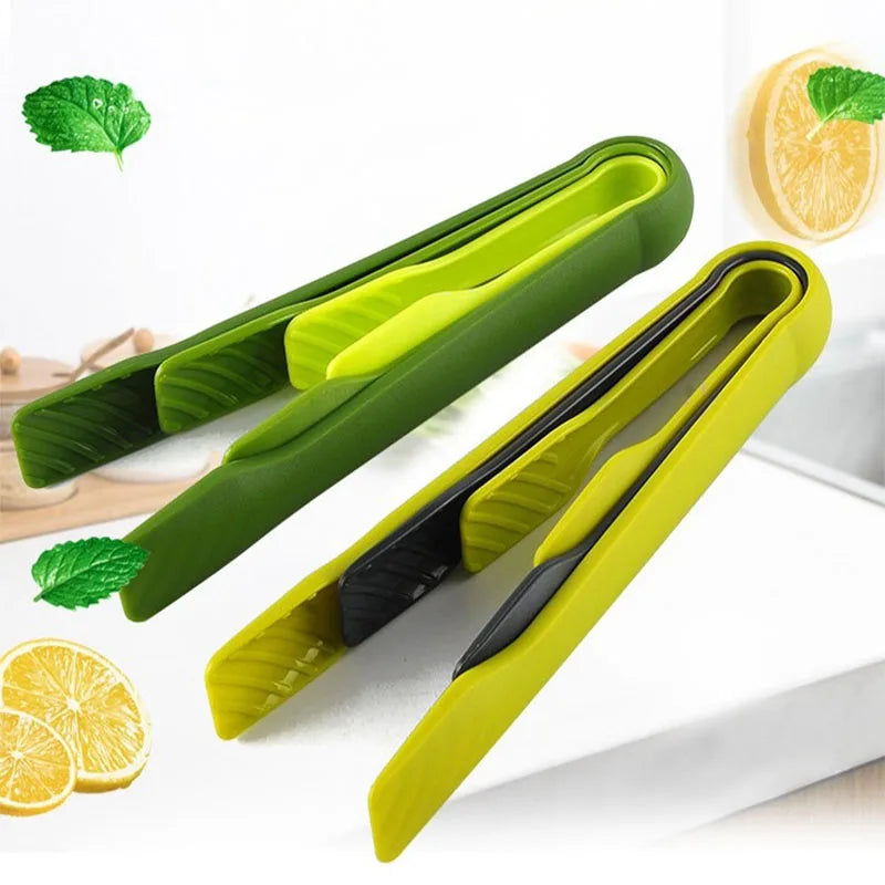 Hot Selling Set of 3 Plastic PP Kitchen BBQ Tongs PP Cooking Serving Tongs