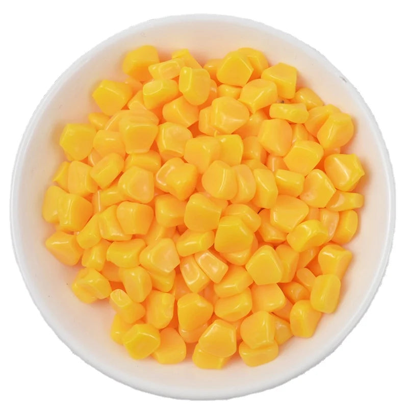 Simulation Corn Kernels Resin Cabochon Beads Artificial Food Flatback Cabochons for Phone Deco Part Scrapbooking DIY