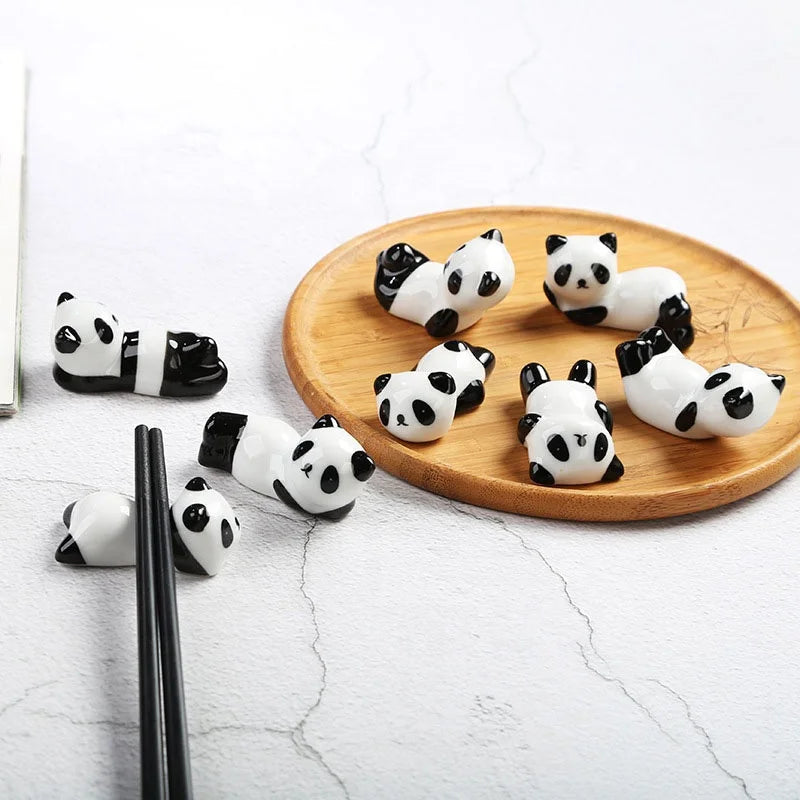 Cute Ceramic Panda Rest Rack Stand Holder for Chopsticks Ceramic Ware Chopsticks Stand