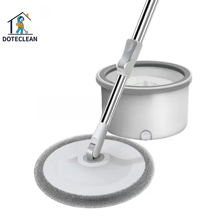 Automatic Dehydration Stretch Mop With Bucket Clean Sewage Water Separation Swob Dry Wet 360 Degree Rotating Around Mop Set