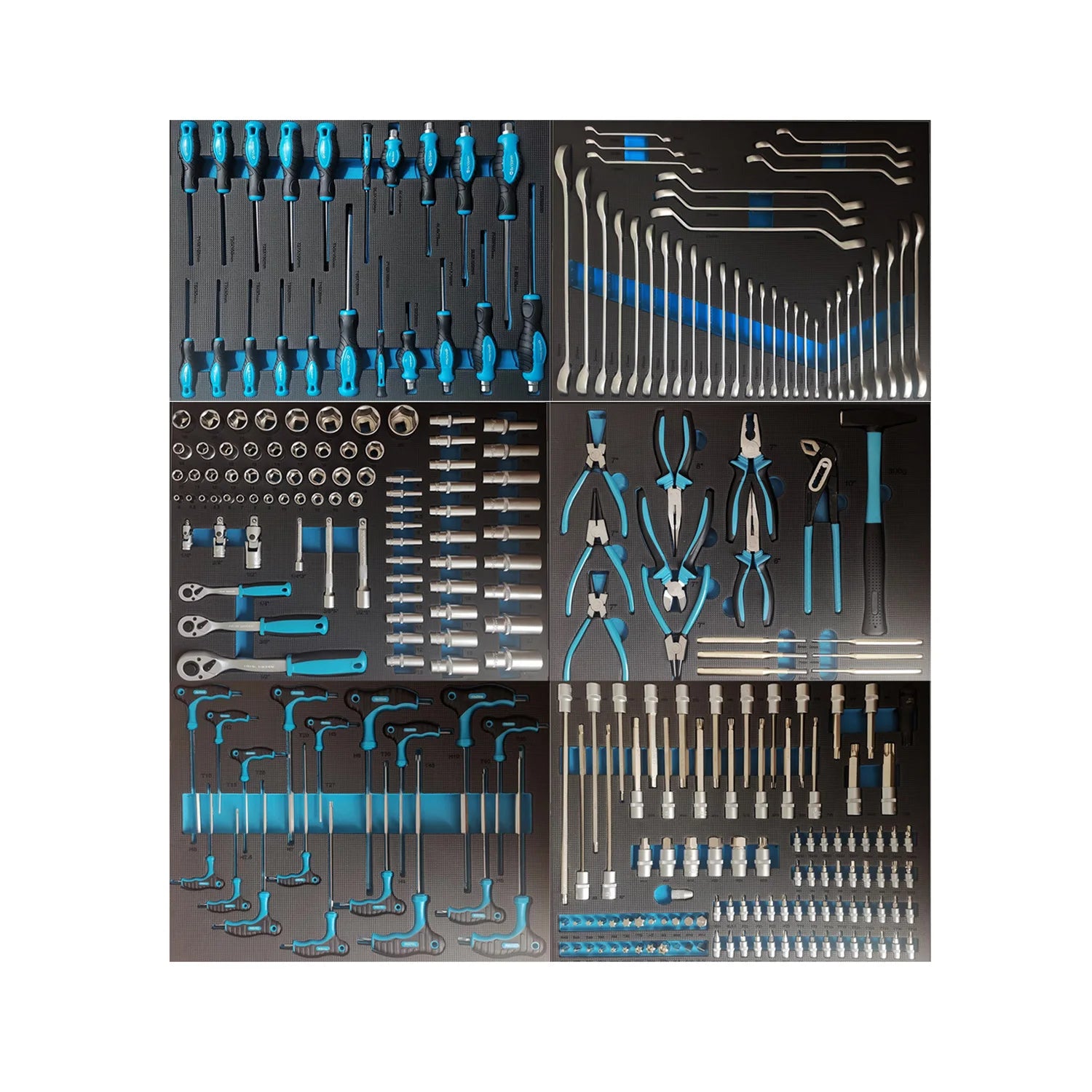 273PCS Auto Repair CR-V Tool Sets Filled in EVA Foam Trays for Garage Workshop Professional Hand Tools Kit