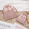 Recyclable Custom Logo Satin Drawstring Packaging Bag High End Satin Gift Jewelry Pouch Soft Cloth Bracelets Dust Bag