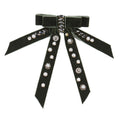 Wholesale Rhinestone Hair Barrette Clips Velvet Bow Barrette Clip with Long Tail for Women Girls