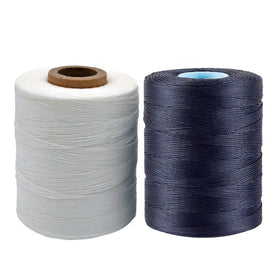 Eco-friendly High Strength 0.5mm to 1.2mm Polyester Braided Round Flat Leather and Shoe Sewing Wax Thread