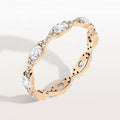 LOZRUNVE 925 Silver Stacking Crystal Evil Eye Eternity Ring Gold Jewelry Women