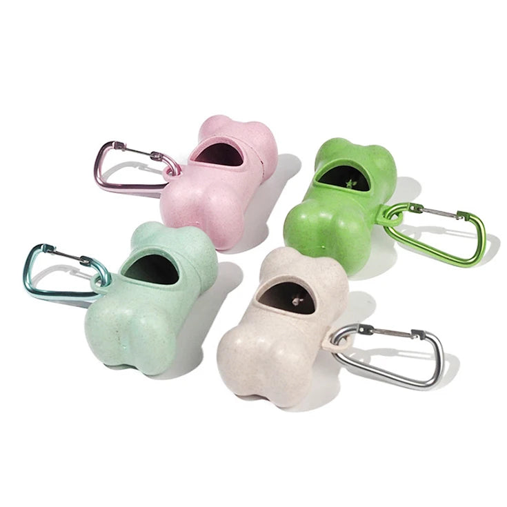 MMGCustom Logo Biodegradable Corn Starch Dog Poop Bone Dispenser Eco-Friendly Waterproof Plastic Pet Dog Poop Holder