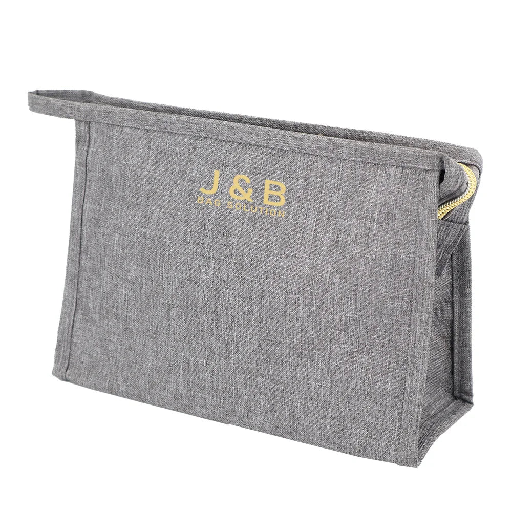 Cation Fabric Polyester Cosmetic Wash Zipper Bag for Men Travel Organizer Storage Bag with Logo Custom OEM