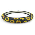 Ready to Ship Car Accessories Sublimation Printed Sunflower Steering Wheel Cover Car Interior Decoration Accessories