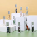 Eye Cream Glass Roller Bottle RTS Empty Round Gravel 10ml Perfume Essential Oil Cosmetic Container With Roll on Bottle