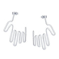 Wholesale Personalized Polishing Waterproof Stainless Steel Jewelry Geometric Line Finger Palm Earrings E211253