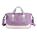 Fashionable Women's One-Shoulder Travel Bag Custom Polyester Sports Fitness & Yoga Dry Wet Depart Bag Zipper Closure LOGO Option