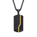 High Quality 316 Stainless Steel Black Square Pendant Necklace for Men PN-1689 MegaBDM