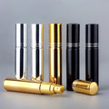 Wholesale Beauty Face Care Cosmetic Packaging 10ml 1/3oz Electroplated Shinning Gold Silver Black Glass Spray Perfume Bottle