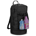 Durable Large Capacity Backpack with Shoulder Straps Nylon Clothes Hamper Bag with Mesh Pocket for College Travel Home