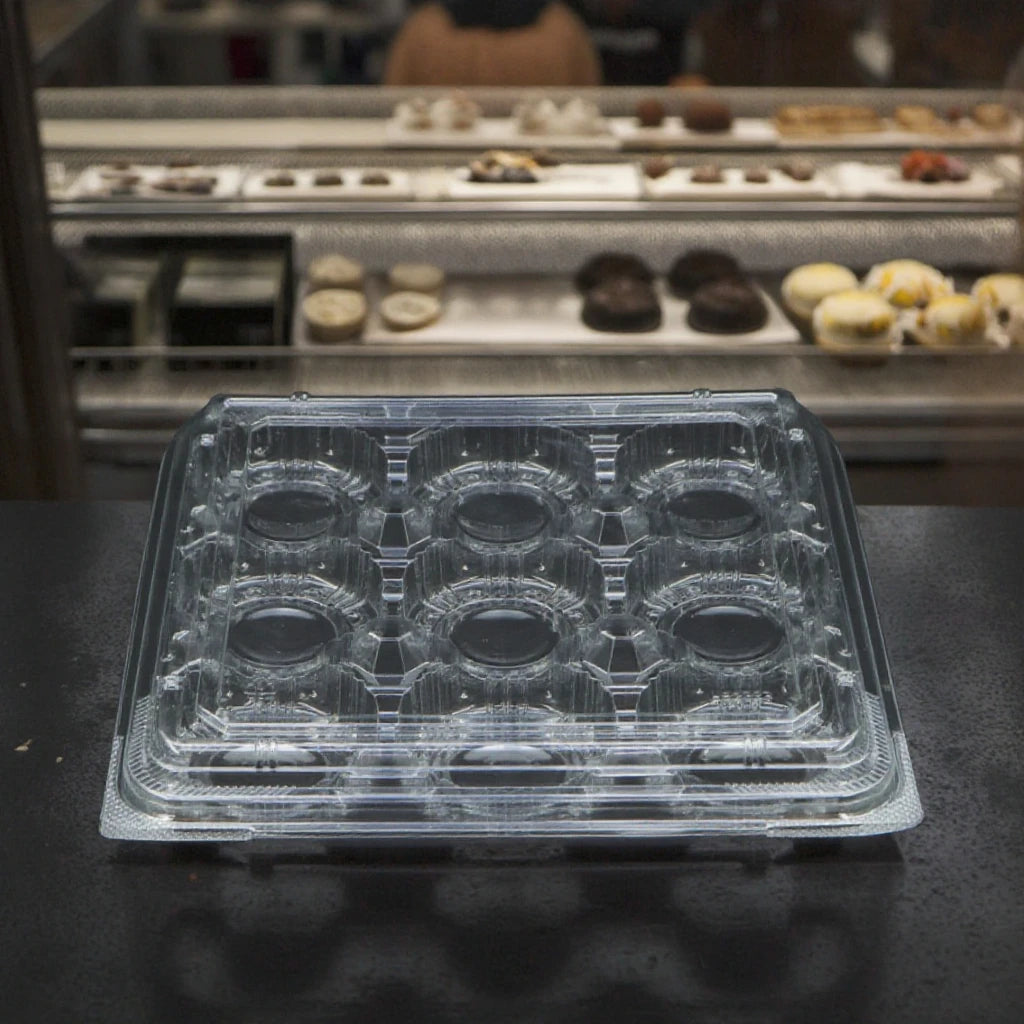 CHUAN HE Custom Clear Plastic Blister Tray 1 2 4 6 12 Pack Transparent Packaging Boxes for Muffins and Cakes
