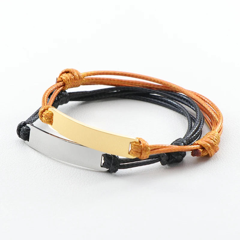 Adjustable Unisex Durable Rope Slider Cord Bracelet Stylish Wrap Jewelry Trendy Gift Idea