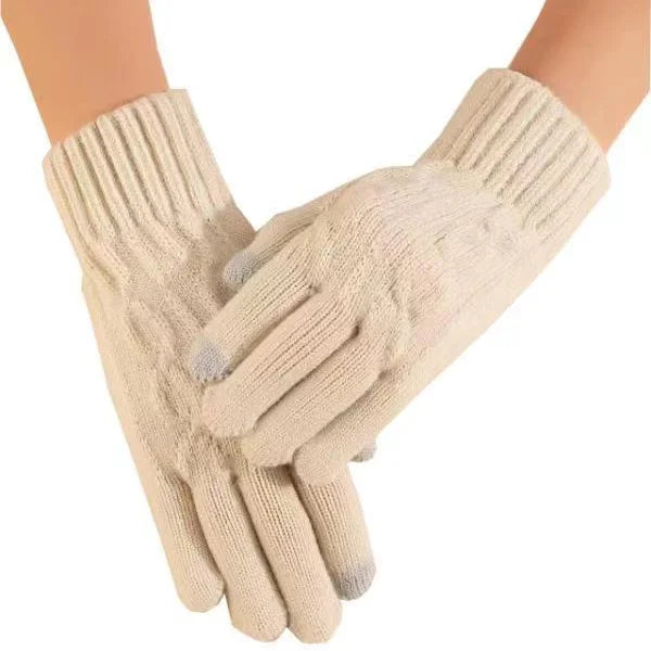 Winter Outdoor Sport Ski Driving Warmth Gloves Touch Screen Five Finger Knitted Gloves for Men