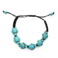 Festival Gift Beach Jewelry Turtle Woven Bracelet Bohemian Turquoise Turtle Hand Woven Adjustable Bracelet