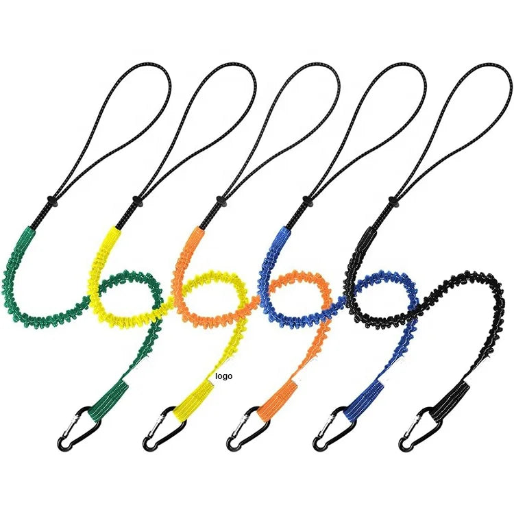 Retractable Tool Lanyard with Aluminum Nut Lock Carabiner Tool Tether Lanyards for Hand Power Tools