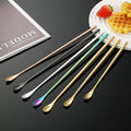 19cm 23cm 26cm Long Handle Stainless Steel Dessert Mixing Spoon Creative Milk Honey Coffee bar Salt Seasoning Spoon Ice Spoon