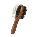 Factory Wholesale Portable Mini Double Sided Wood Pet Bristle Massage Brush Cat Dog Grooming Brush