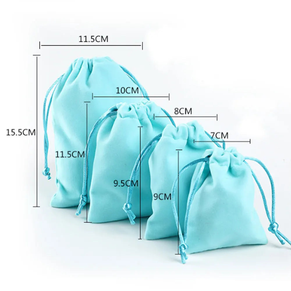 Small Jewelry Velvet Drawstring Bags Packing Velvet Pouch for Jewelry Custom logo Available