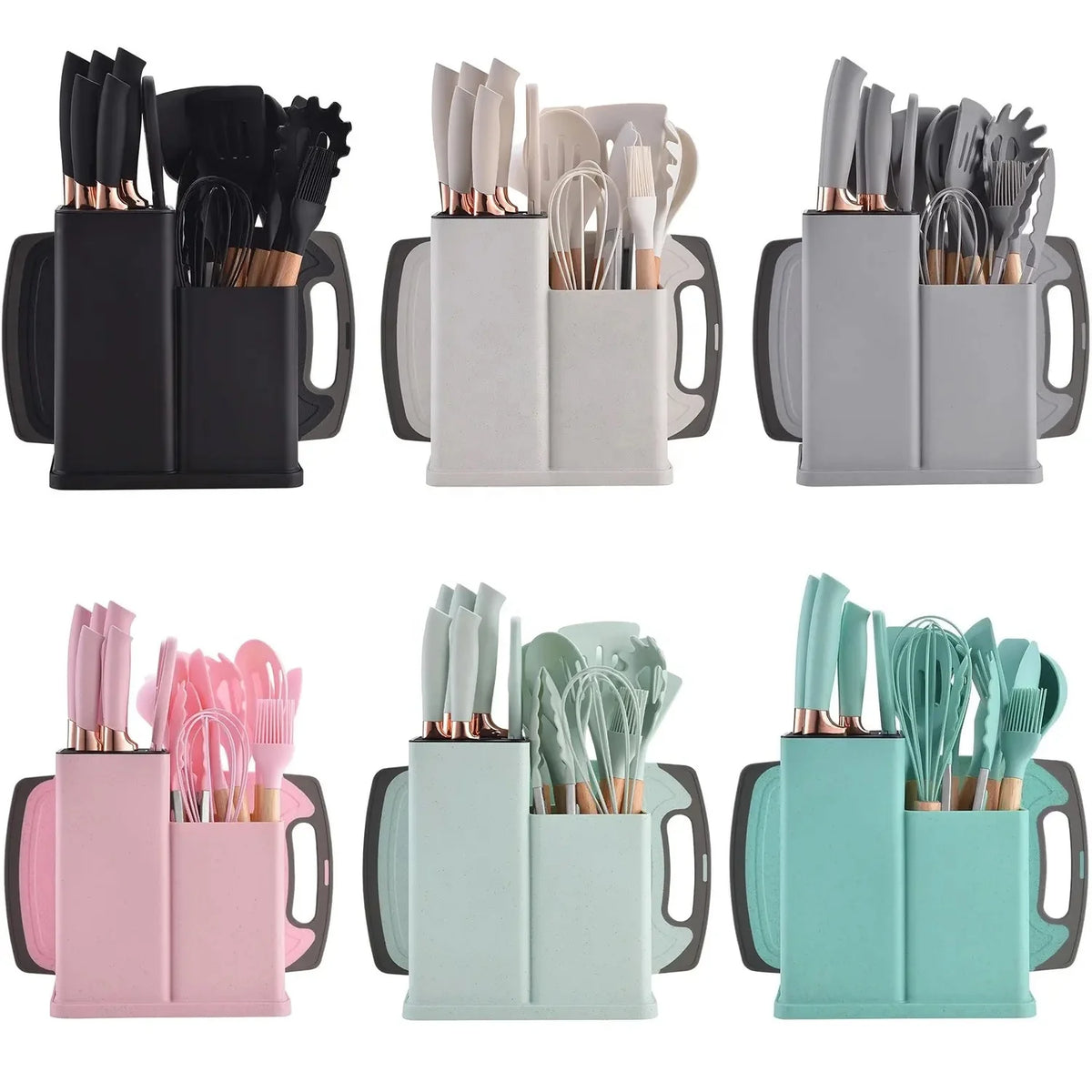 Hot Selling Kitchen Essentials Cooking Utensils Set Silicone 19 Piece Kitchen Utensils Set Thickened Weighted Version 1850g MegaBDM