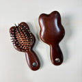 Bunny-Shaped Sandalwood Hair Brush Massaging Hair Scalp Care Comb Travel Mini Hair Brush with Hanging Hole