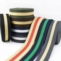 Meetee RD902 38mm Bag Parts Accessories Thickened Colored Interstriped Polyester Ribbon Canvas Belt Bag Straps Wide Webbing