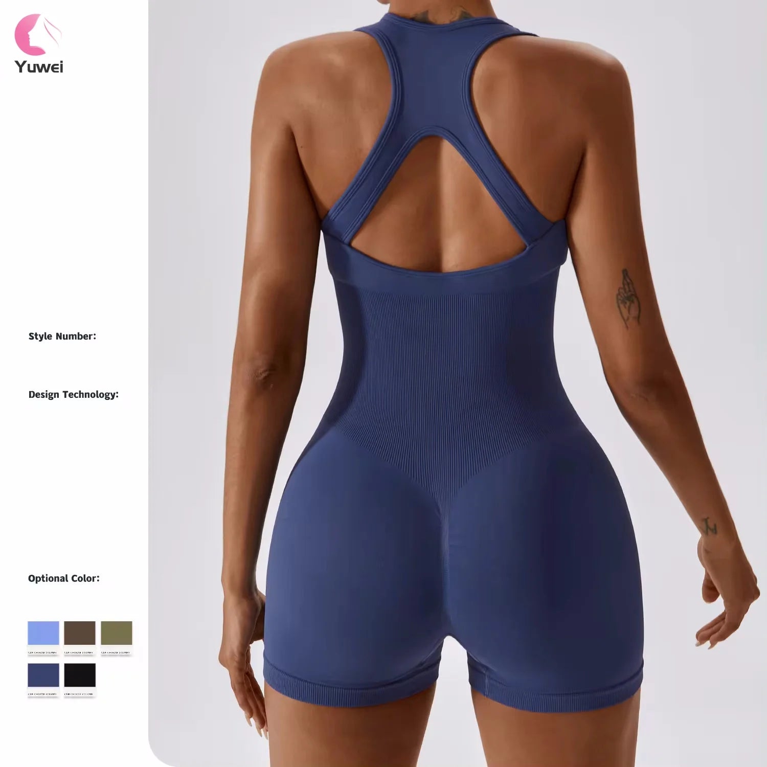Women's Summer Ribbed One-Piece Shorts Sleeveless Bodycon Yoga Workout Jumpsuit for Gym Sports Bodysuits & Jumpsuits