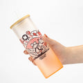 Personalized Sublimation Glass 16oz 18oz 20oz Bamboo Cover Skinny Tumbler